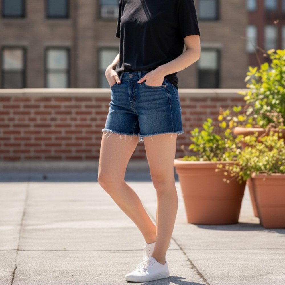 Lucky Brand Sweet N Straight Cut Off Jean Shorts‎ 0 25
